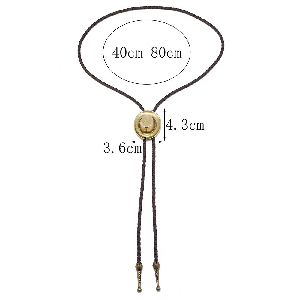 30g Weight Zinc Alloy Pendant Material Necklace Classification Leather Rope Chain Material 1 Piece Quantity Casual Occasion rope, Zinc alloy Material hat Pattern Unisex Gender Retro, Punk Style Retro Punk Hat Rope Zinc Alloy Unisex Necklace 10