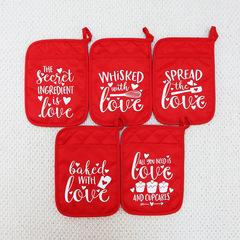 Cross-border Valentine's Day heat-insulating gloves heat-insulating mat baking kit baking rack fun baking tools cookie storage bag