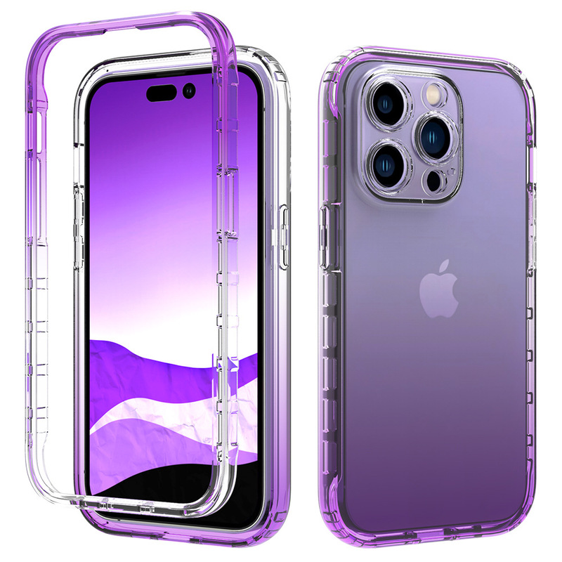 Applicable to Apple 14promax two-in-one high-permeability all-inclusive protective shell 14pro transparent drop-resistant shell 14max sheath