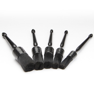 洗车美容细节刷 汽车缝隙清洁刷 内饰洗车清洁刷 5pcs 猪鬃毛刷|ms