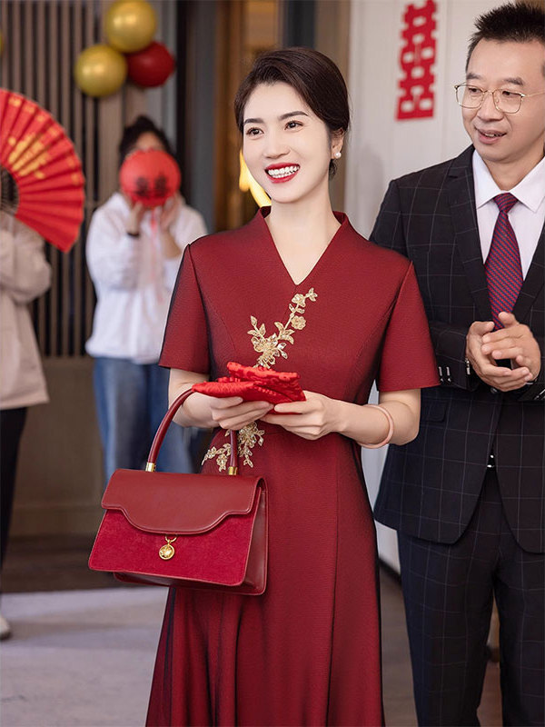 高端喜婆婆婚宴装结婚妈妈礼服小个子婚礼高贵年轻款参加婚礼喜服|undefined