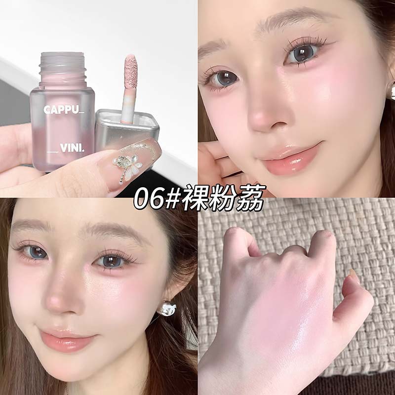 Rubor Liquido Mate, Acabado Mate, Iluminador, para Maquillaje Facial