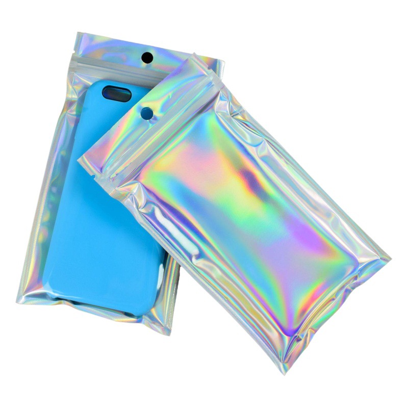 Bolsa de embalaje de láser de colores que cambia de color bolsa de embalaje de joyería bolsa de láser bolsa de auto-sellado