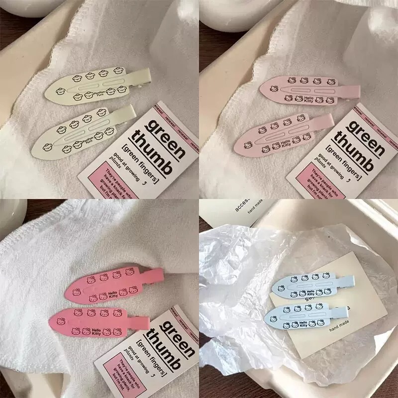 Huang Yuting with 2024 explosions high quality seamless hairpin cute cartoon cat hairpin matte printing bangs Huang Yuting with 2024 explosions high quality seamless hairpin cute cartoon cat hairpin matte printing bangs
