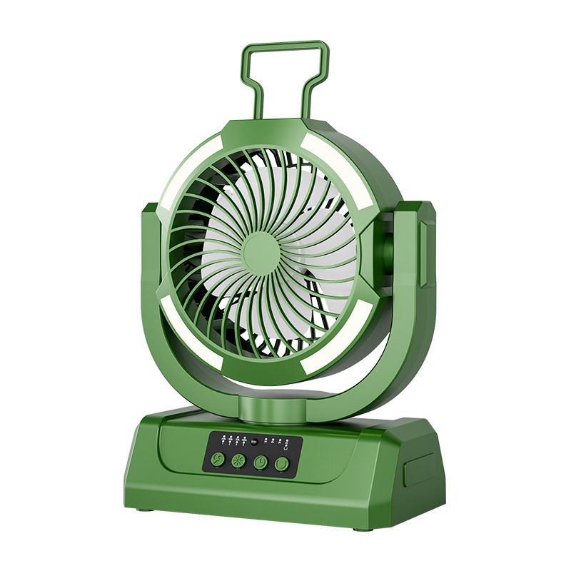 El nuevo ventilador para acampar al aire libre es recargable, batería de larga duración, pesca, artefacto de enfriamiento silencioso, puesto doméstico, tienda colgante