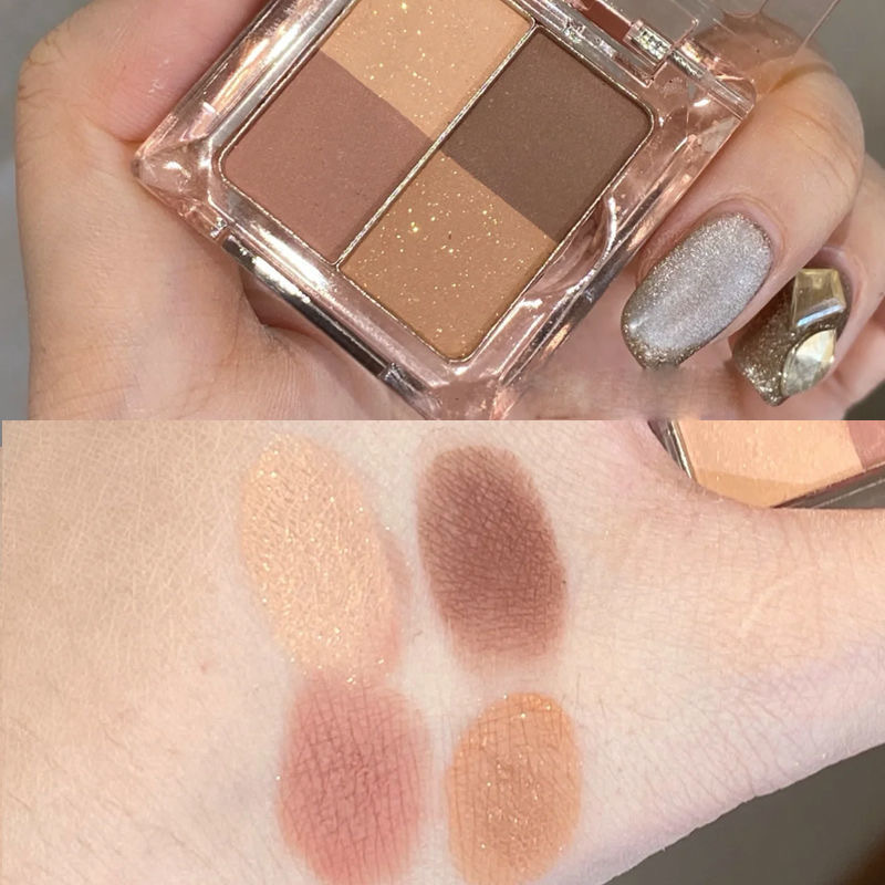 Hola Style paleta de sombras de ojos pequeña y exquisita linda nueva paleta de sombras de ojos de galleta pequeña versión mini pequeña con sombra de ojos extra pequeña