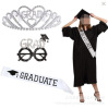 Cross -border Graduation Season Alloy Grad Glasses Graduation Shop Ribbon Set Combination