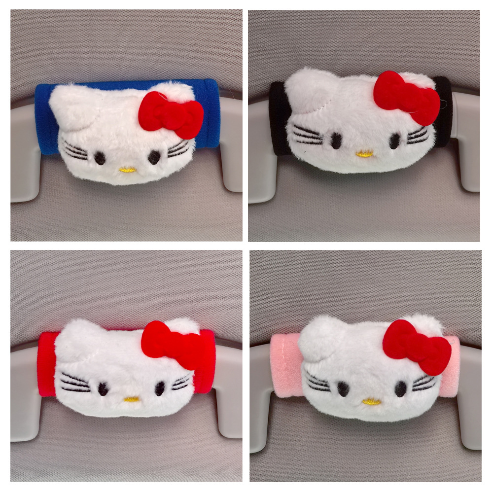 Guantes de dibujos animados lindos guantes de tirada de techo de automóviles de freno de mano universal guante de manija de puerta interior guante de protección creativo para gatos