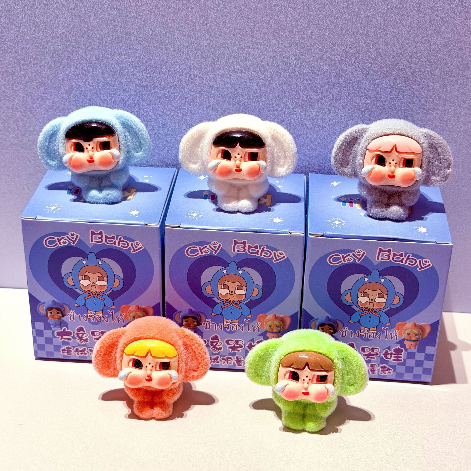 Muñeca de dibujos animados caja ciega encantadora granulares hechas a mano de la moda juegan nuevos muñecas decorativas de escritorio papelería creativa