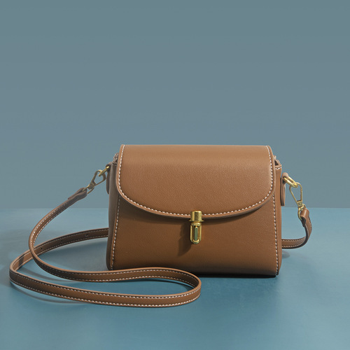 Bag women's crossbody bag summer new trendy genuine leather small square bag crossbody bag 2024 high-end small bag