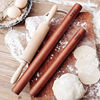 household rolling pin Side bar solid wood Dumpling skin trumpet Large baking tool Dough flour Roller