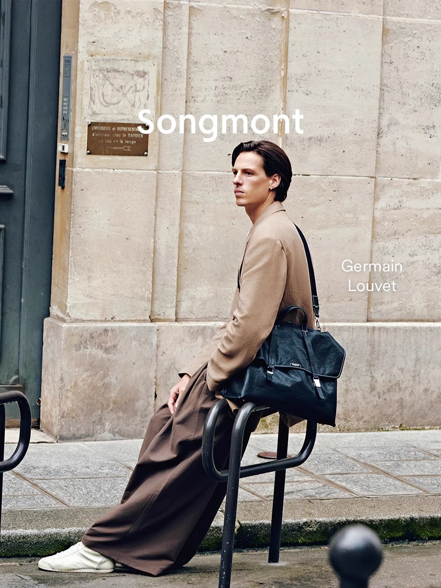 新作「宋山下有行」シリーズ旅行用ブリーフケース、ジェンダーレス、ヴィンテージ風植物タンニン鞣し革、斜め掛け/ショルダーバッグ、通勤用