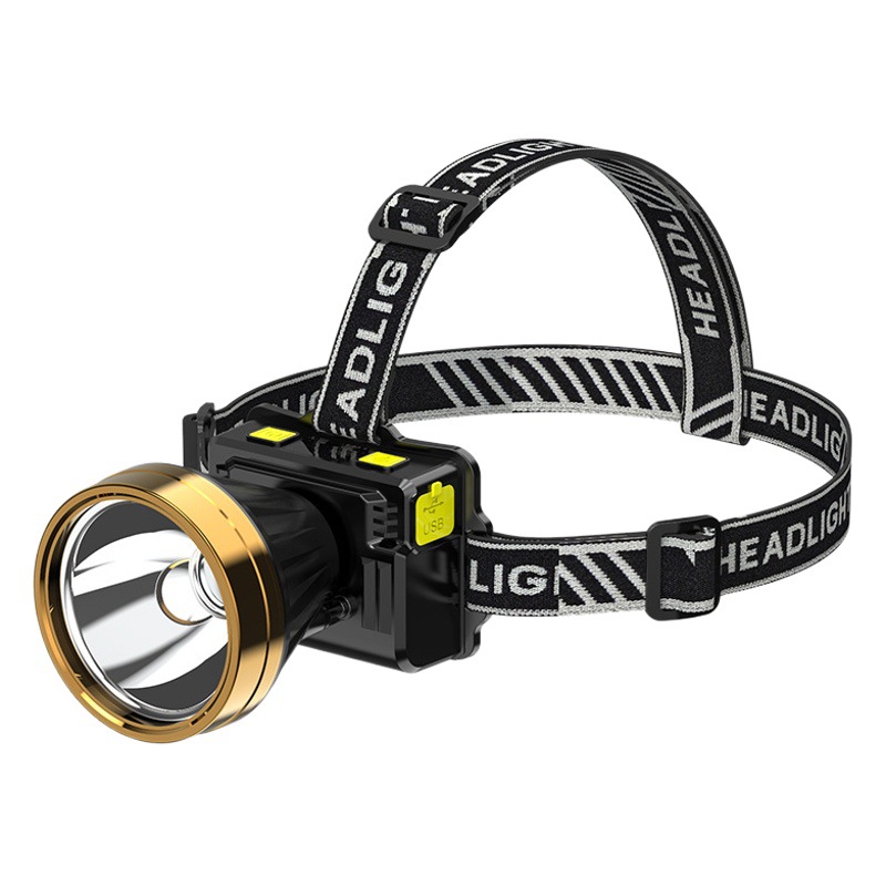 Nuevo LCD faro fuerte luz Super brillante carga resistencia super largo minero lámpara noche pesca inducción cabeza-montada linterna
