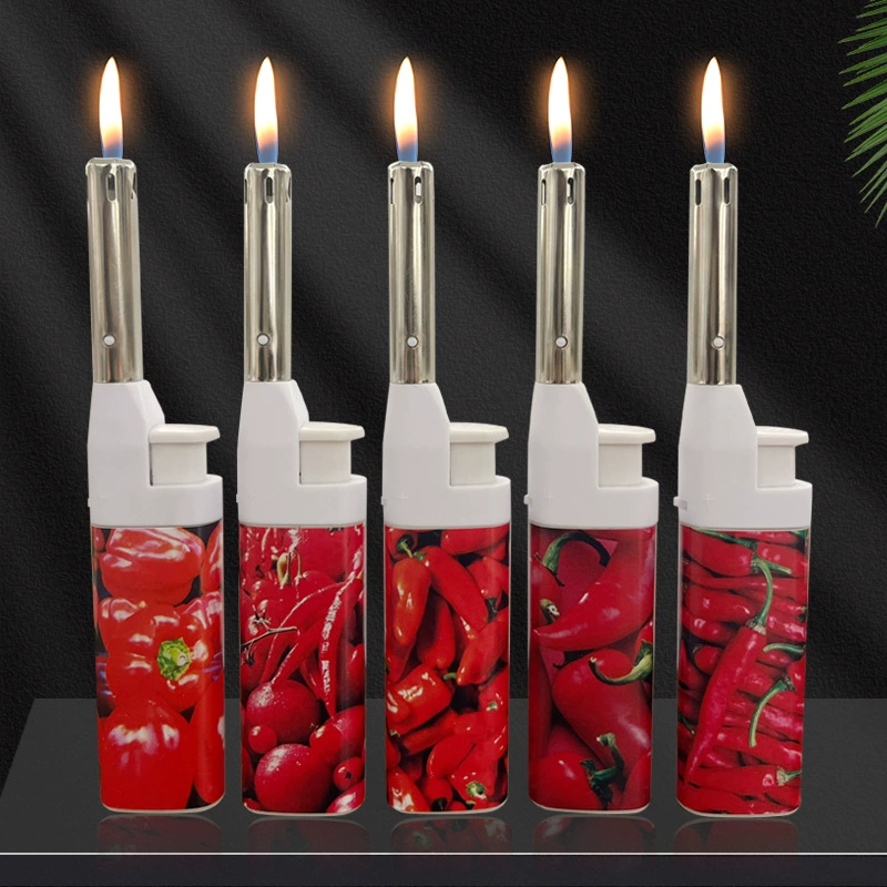 Огненная зажигалка с длинным ртом удлиненная воспламенитель длинный стержень L-образная прочная газовая плита производители электроники в наличии оптом