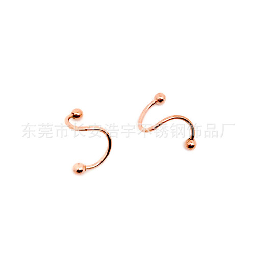 Manufacturer wholesale screw rotating spring earrings for women Hong Kong flavor niche ins cold style stainless steel double layer spiral ears