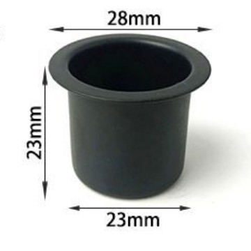 23*23*0,5 MM negro con borde sin agujero