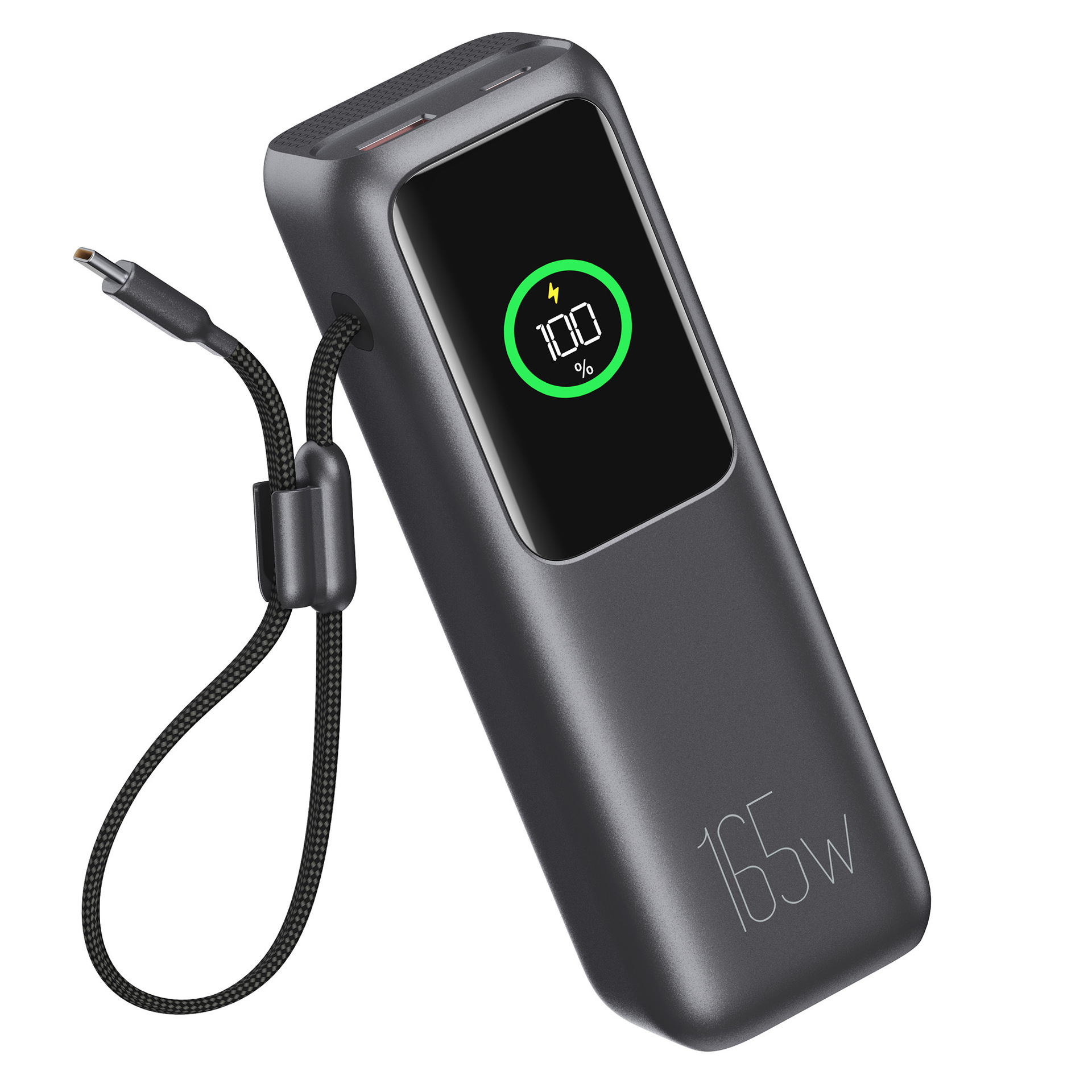 跨境双路165W自带线笔记本充电宝UL2056/FCC/CE/BSCI认证27000mAh