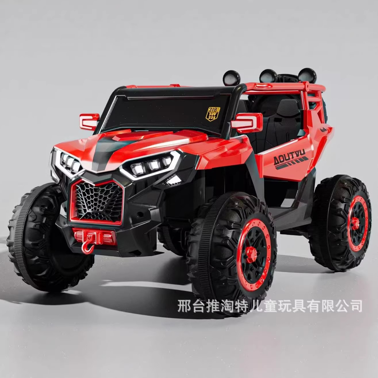 Coche eléctrico para niños de gran tamaño, vehículo todoterreno de cuatro ruedas, control remoto para niños y niñas, batería de cochecito recargable con tracción en las cuatro ruedas grande
