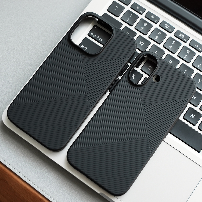 Suitable for Iphone17Promax Mobile Phone Case Ultra-Thin Frosted Transparent Geometric Pattern Apple 16 All-Inclusive Anti-Fall 15 Hard