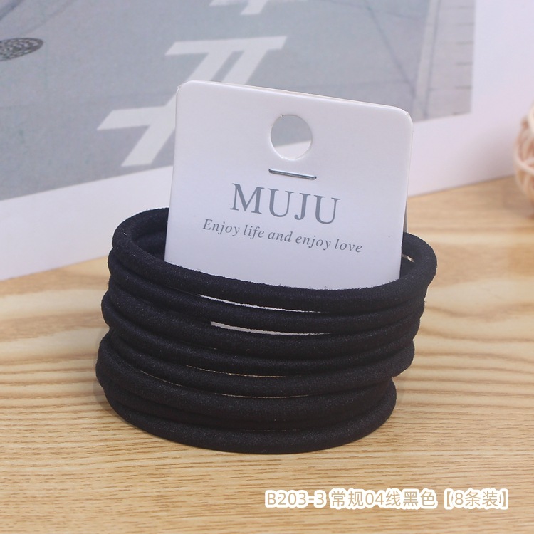 [Carga de tarjeta] sensación de alto nivel coreano de cabello de código de barras de moda de alta elasticidad de cabello anillo de cabello correa de cola de caballo