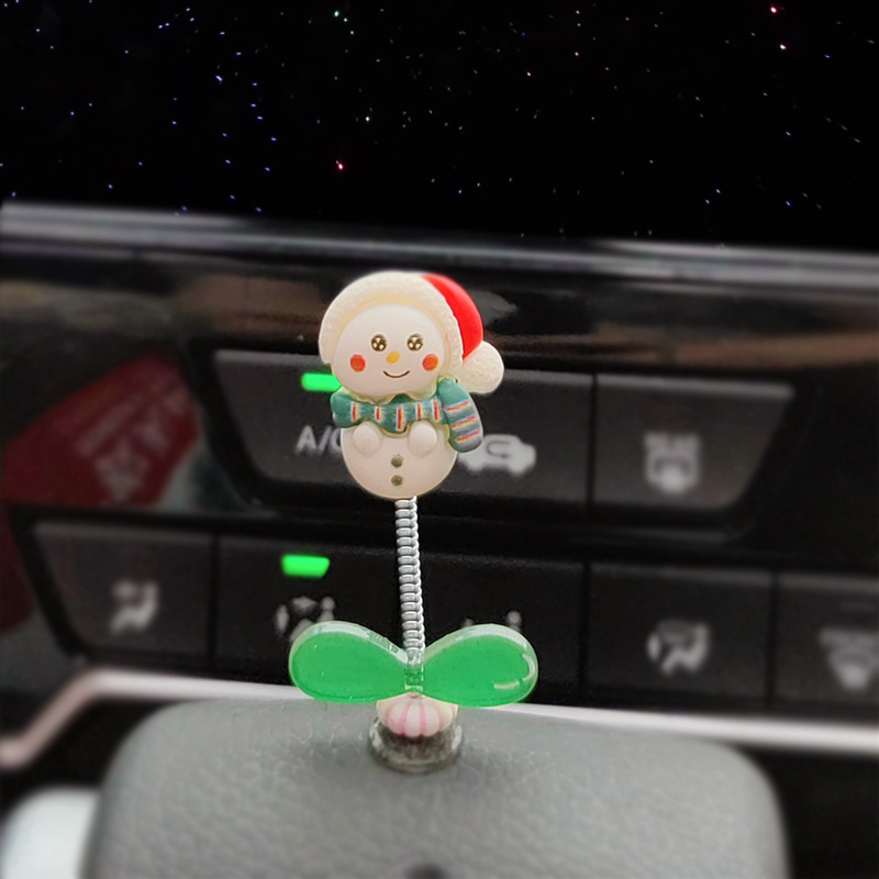Coche transfronterizo sacudiendo la cabeza Santa Claus decoración Nueva Elk coche consola central salpicadero regalo decoración Decoración
