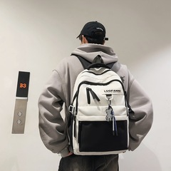 雙肩包男款潮酷撞色大容量背包小眾簡約中學生高中生書包女生批發