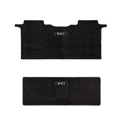 Universal Foot Pad — 9 Full Car Floor Mats Wei - middle-row-three-rows-of-black-imitation-cashmere-material-standard