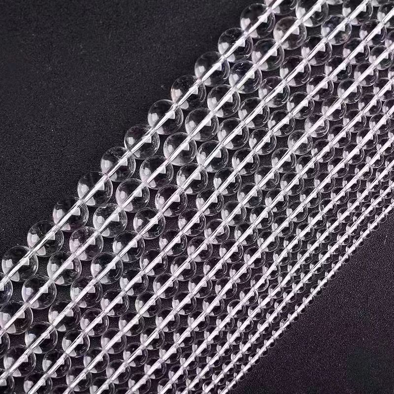 7A White Crystal Loose Beads, White K9 Ice-Clear DIY Beads, Buddhist Beads, Bracelet, Necklace, Jewelry Beads, Round Beads