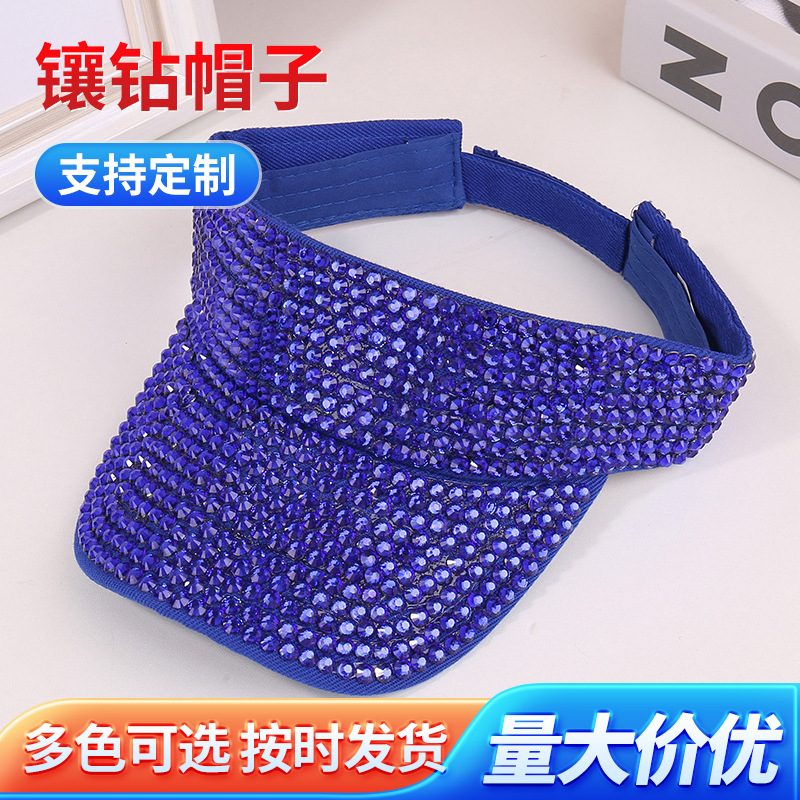 Amazon transfronterizo vacío sombrero de verano sombrero de diamante caliente tendencia hip-hop