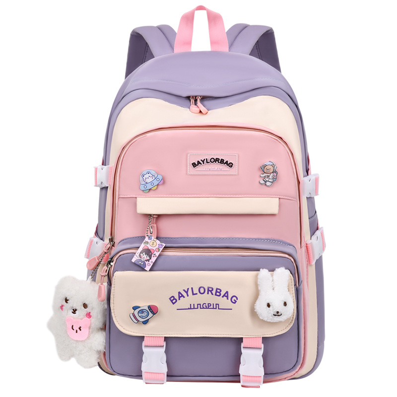 Mochila de hombro de gran capacidad 2026 nuevo estilo universitario bolsas escolares casuales de moda para estudiantes de escuela secundaria