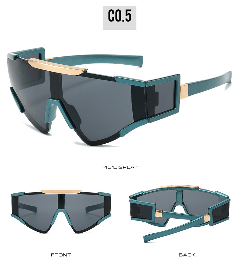 Modern Style Geometric Pc Special-shaped Mirror Full Frame Sports Sunglasses display picture 4