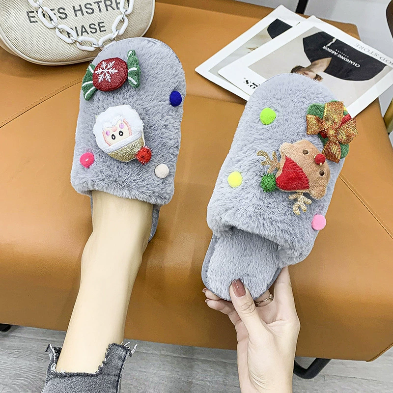 Теплые зимние тапочки для пальцев, мягкая подошва
