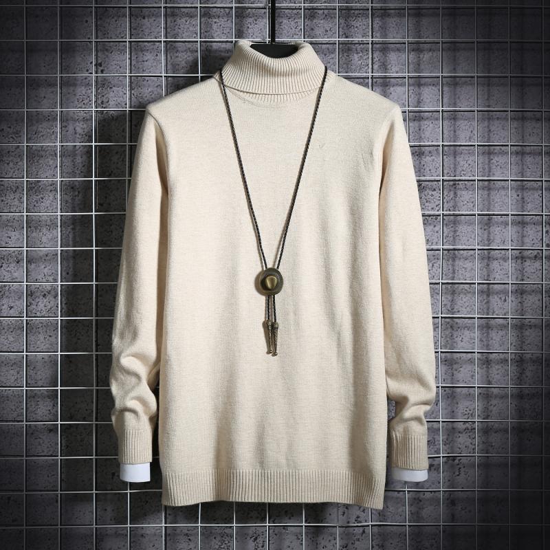 Turtleneck sweater men's winter Japanese...