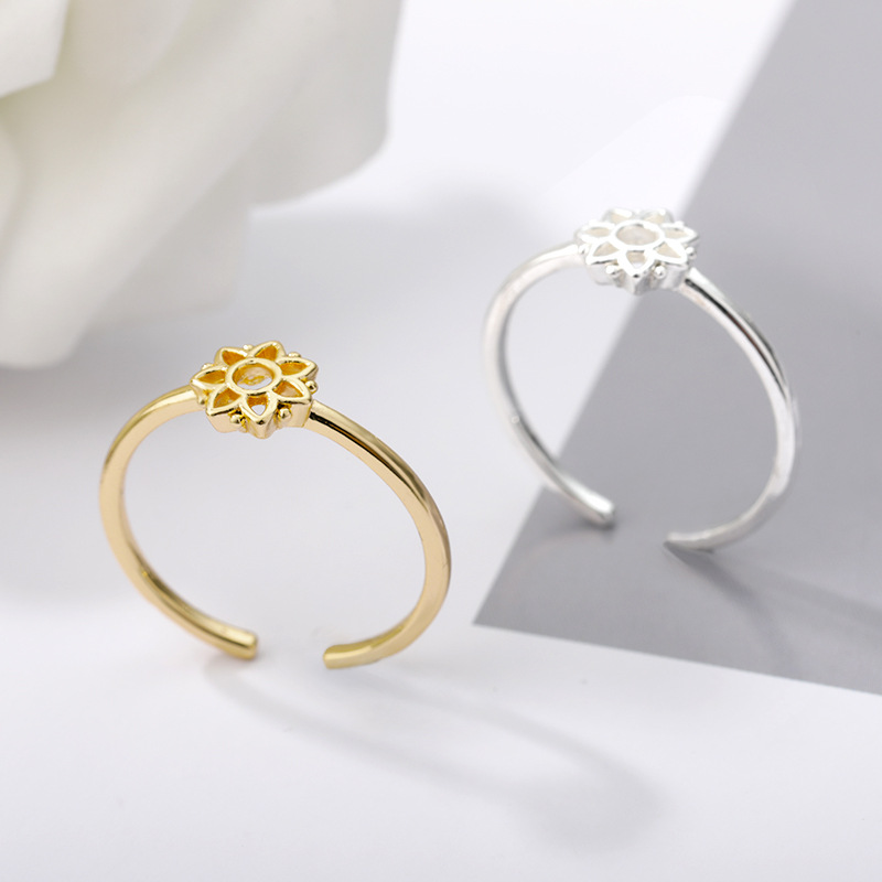 simple hollow flower opening adjustable ring flower stamen ring