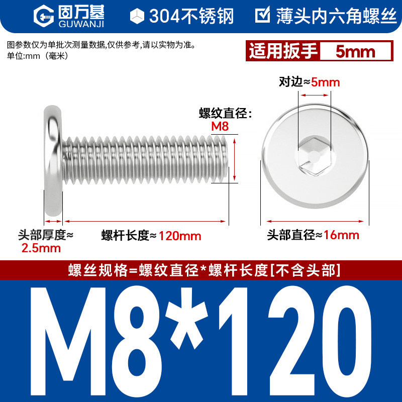 304 M8*120