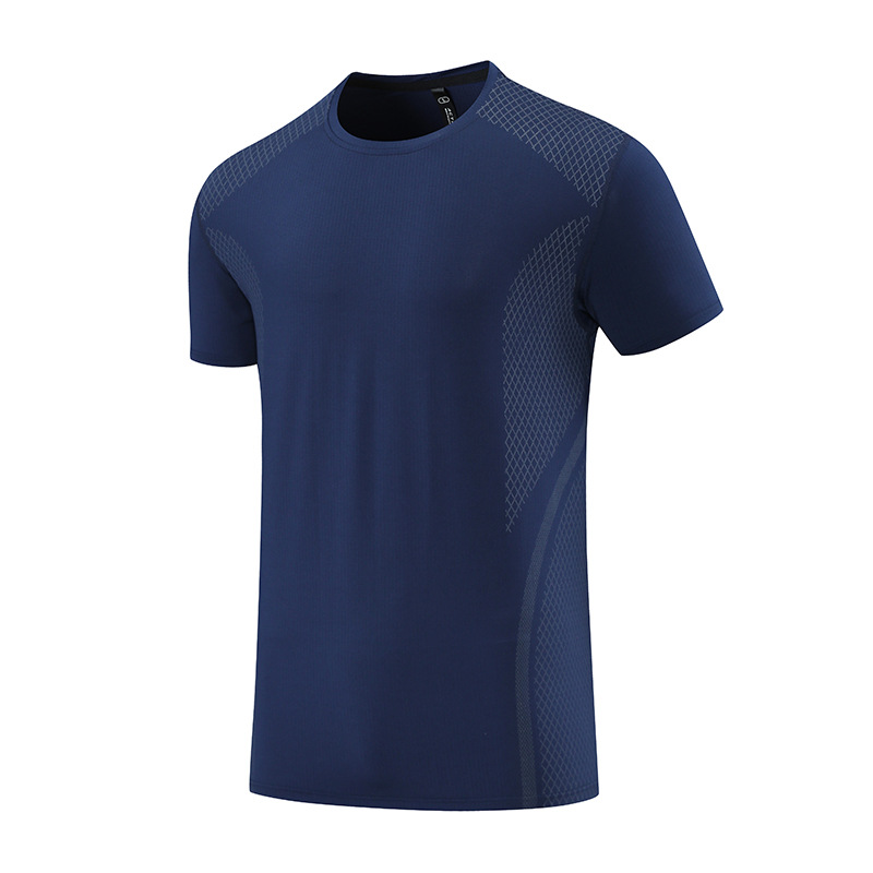 Cool Ice Silk Aire acondicionado ropa transpirable de manga corta Camiseta de los hombres de secado rápido estiramiento más tamaño verano nueva camiseta media manga moda