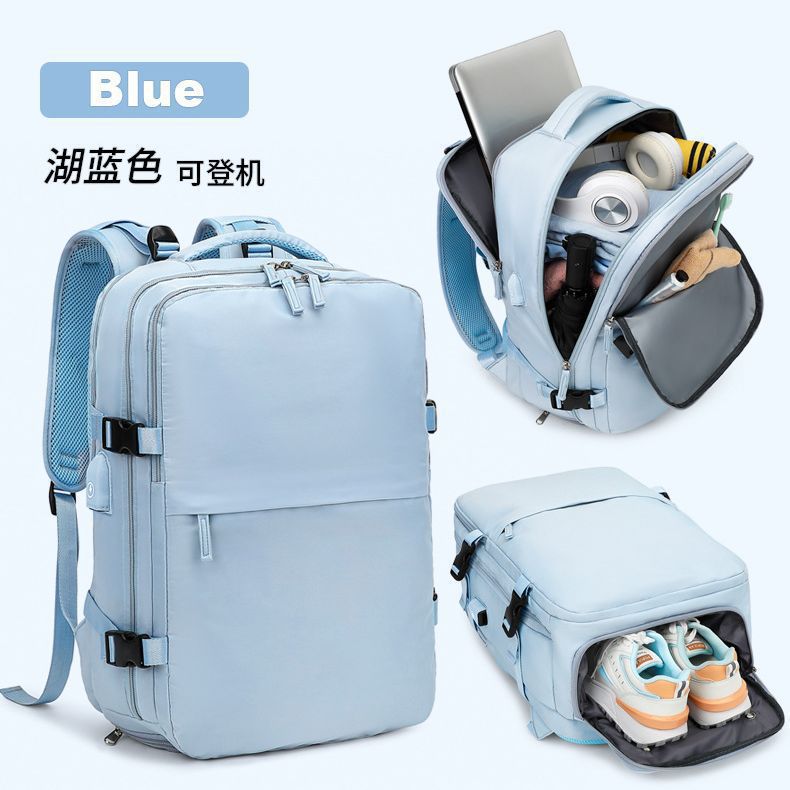 En stock mochila de viaje multifuncional para niñas transfronterizas clasificación húmeda y seca mochila de momia impermeable de gran capacidad