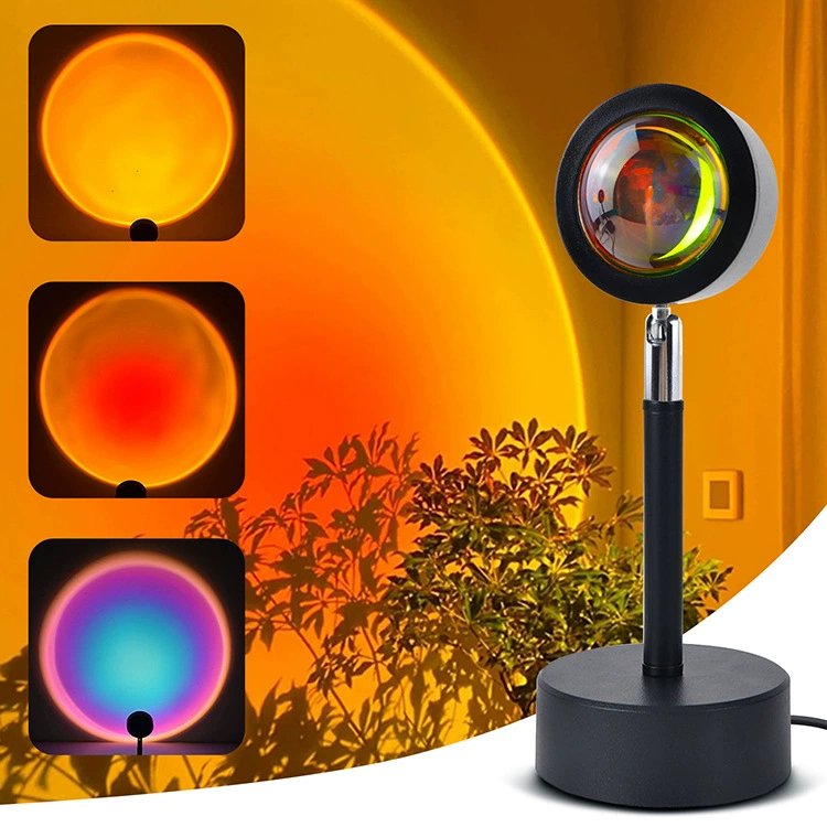 Cross -border sunrise light приложение дистанционное управление RGB светильник для атмосферы запуска, проекция радуги, настройка дневного света, живое фоновое освещение