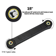 Multifunctional extension wrench Automobile universal adjustable combination square sleeve manual torque extension adjustable wrench
