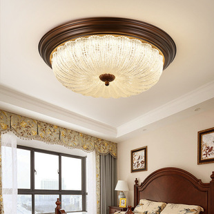 Copper American Style Retro Ceiling Lamp Country Bedroom Advanced Sense Room Lamps Iron Simple Pastoral Ceiling Lamp