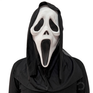 Scream Horror White Mask Masquerade Skull Ghost Face Hood Halloween Party Spoof Props