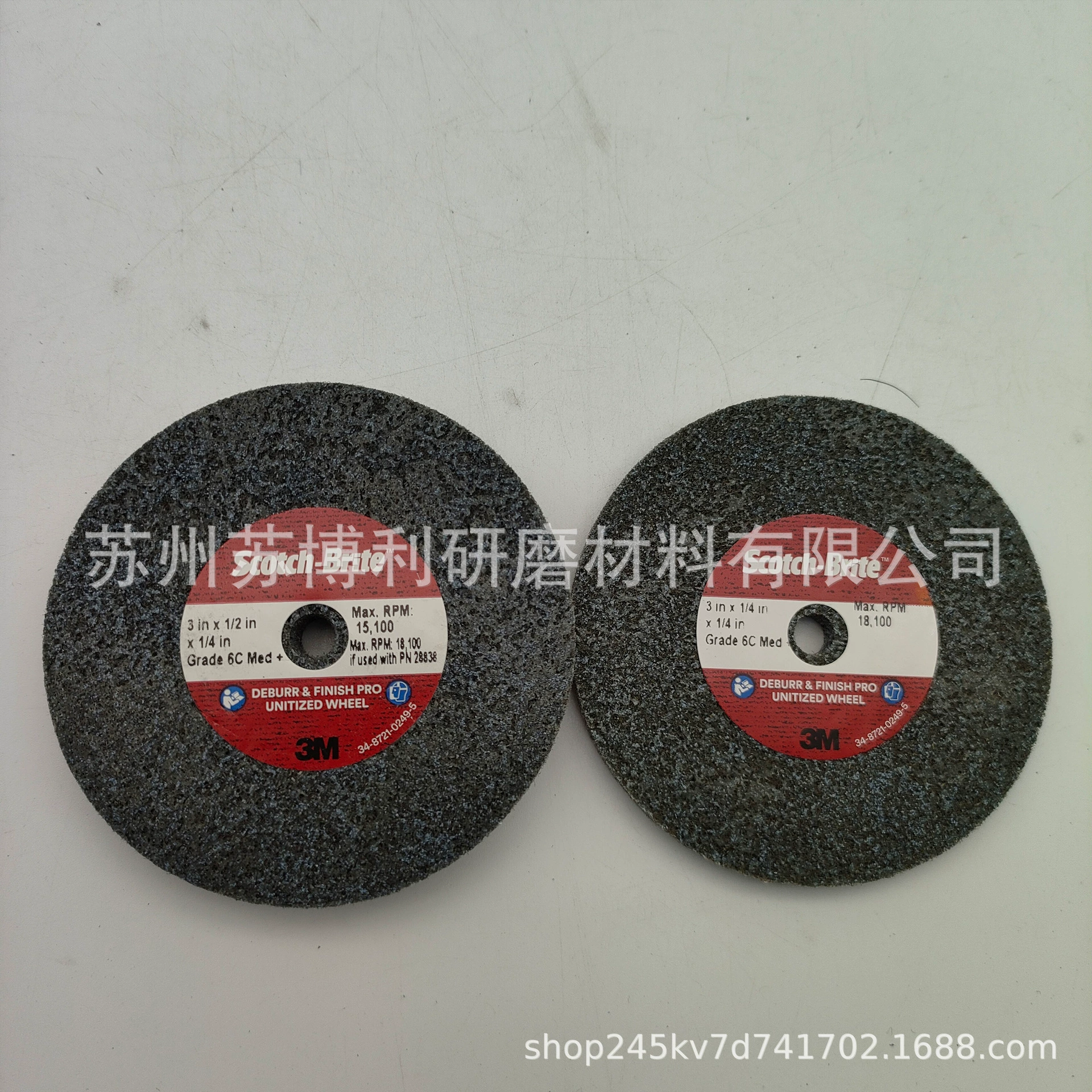 3M DF Grinding Wheel 6C MED Ceramic Fiber Grinding and Deburring Polishing Plumbing Wheel 3-inch Finishing Multiple