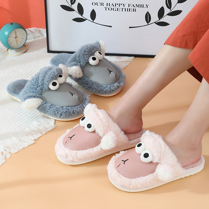 Cotton Slippers Autumn and Winter New Parent-child Home Warm Fashion Baotou Home Non-slip Couple Slippers Winter Warm