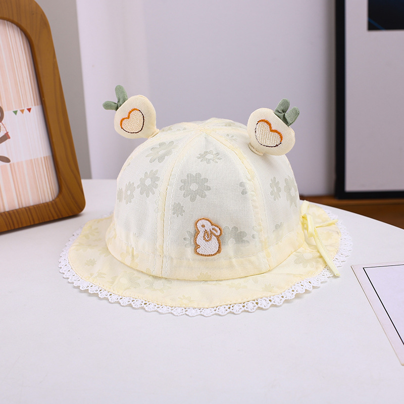 Sombreros para bebés pequeños meses sombreros para bebés de primavera y otoño delgados 6 - 12 meses sombreros de sol de encaje para bebés verano