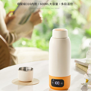 110V-220V Electric Water Cup Large Capacity Burning Water Cup Travel Portable Kettle Heating Insulation Cup Cross-border