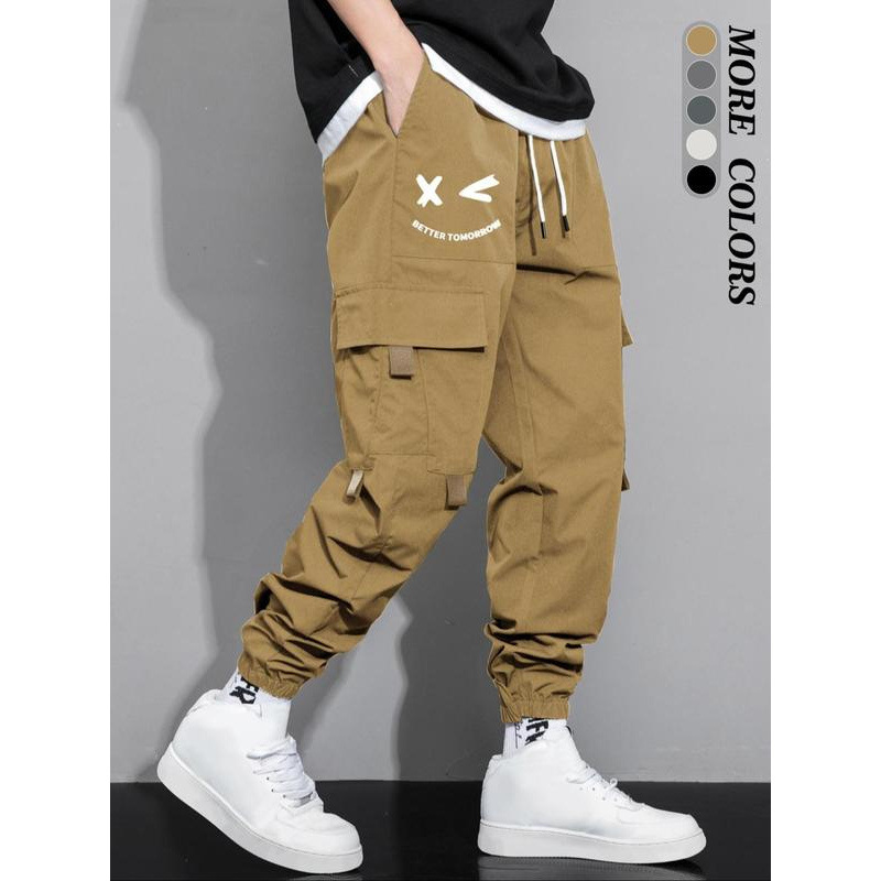 F 96086 Men's American Cargo Capris Men's American-Style Workwear Cropped Pants F 96086 Men's American Cargo Capris Men's American-Style Workwear Cropped Pants