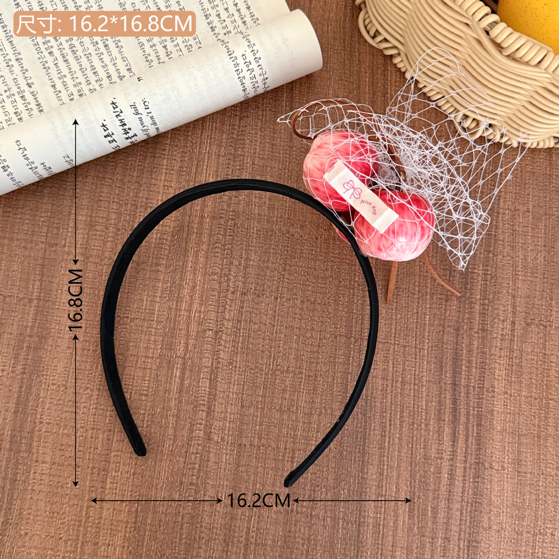 Cute tocado de bola pequeña banda de pelo animación imagen decoración de bola de pelo banda de pelo fotógrafo universal tarjeta de pelo bola