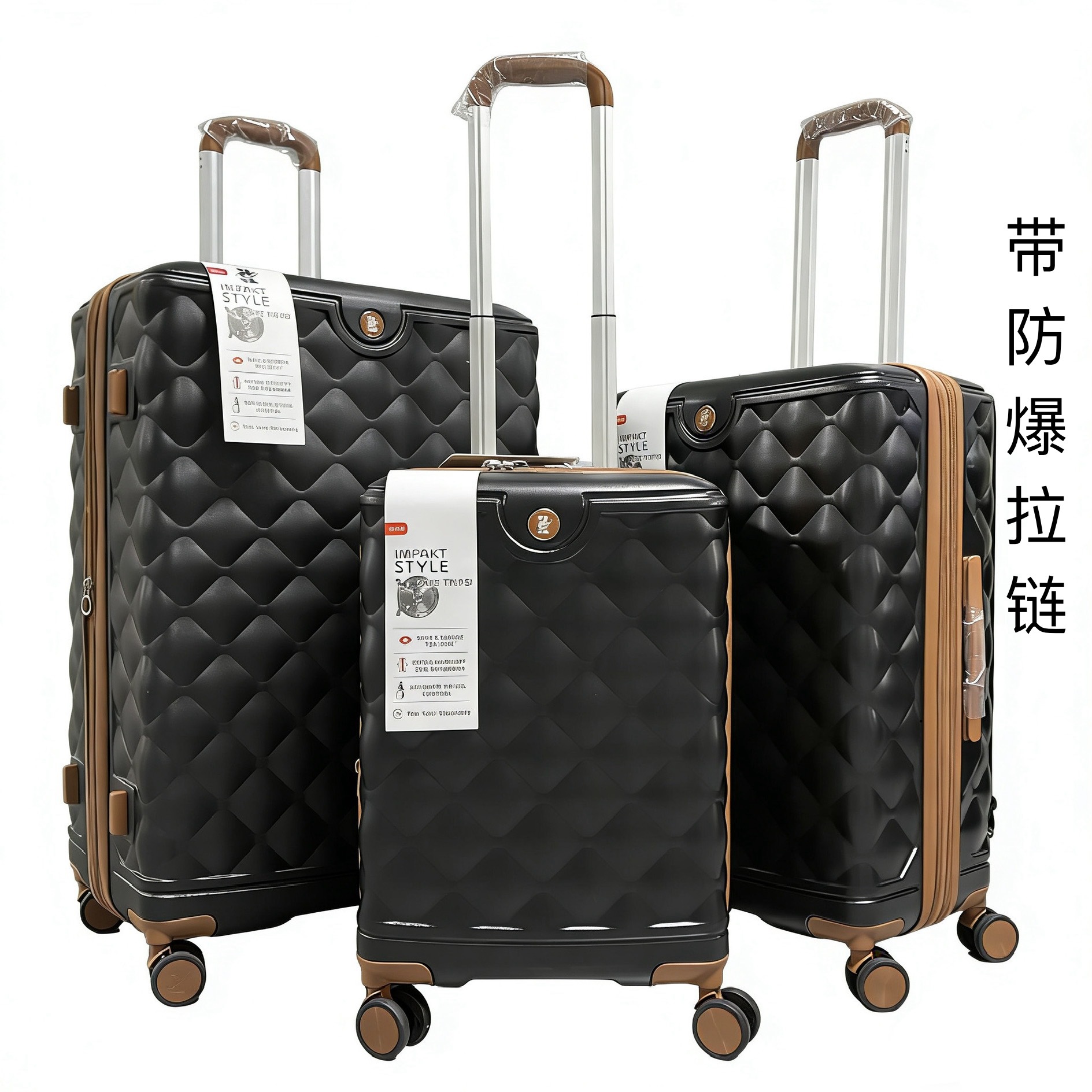 Fábrica de origen 20 / 24 / 28 pulgadas maleta silenciosa rueda universal empujar y tirar con cremallera a prueba de explosiones