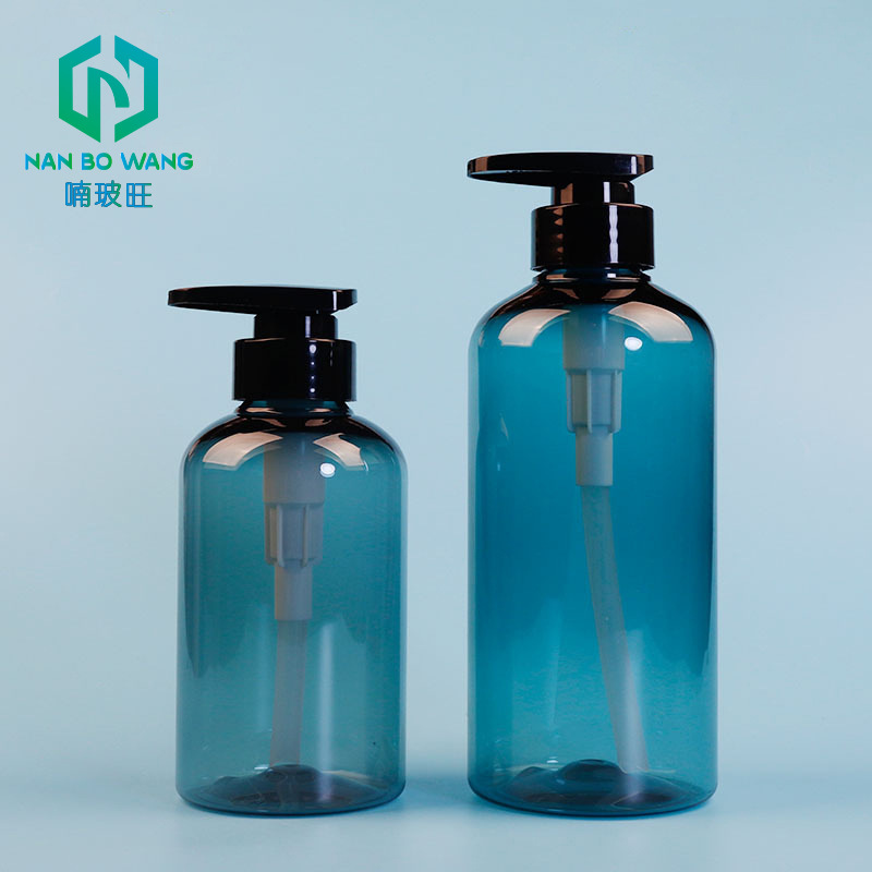 现货塑料按压瓶分装乳液泵圆肩瓶500ml洗发水沐浴露瓶pet乳液瓶