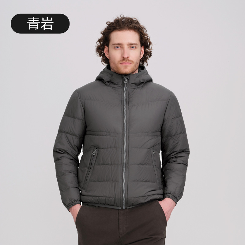 2025年秋冬メンズフード付き軽量ダウンジャケットメンズコート大きいサイズメンズ衣料品メーカー卸売軽量